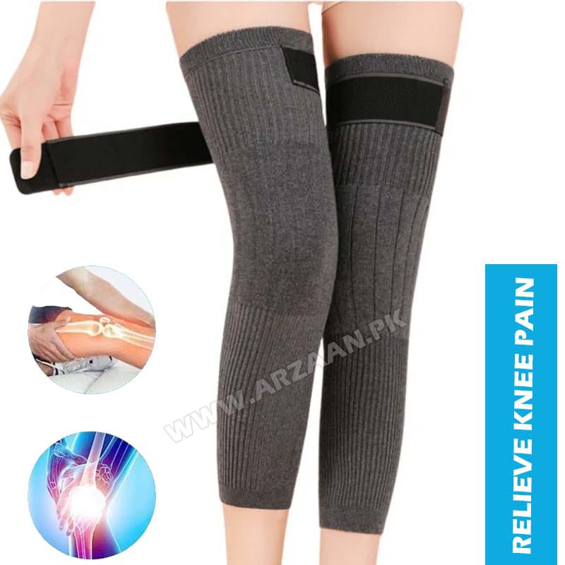 2 Pcs Adjustable Cashmere Wool knee Warmers -30° Warm Knee Pads With Straps